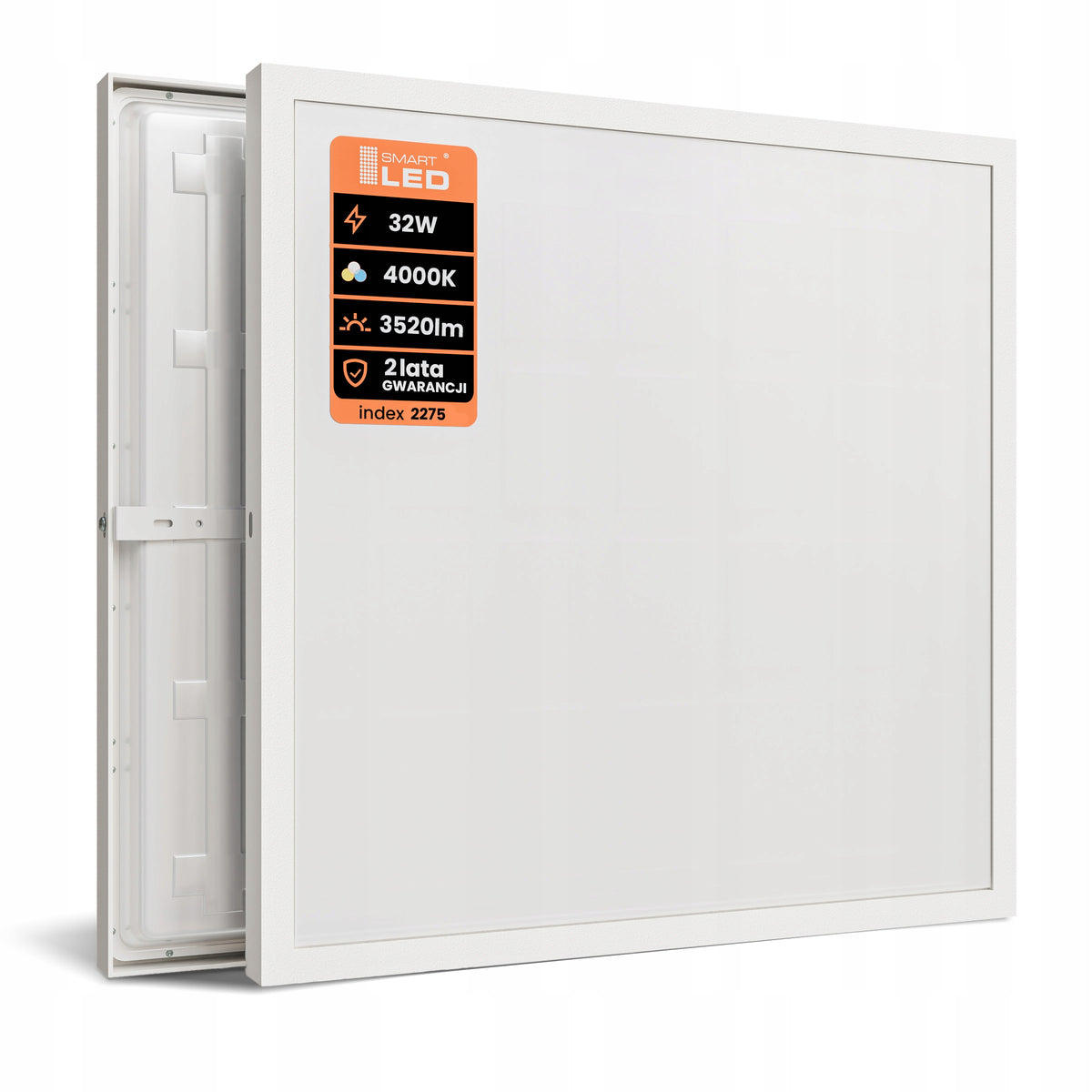 Bílé stropní LED svítidlo 32 W, 3520 lm, 4000 K, 40 × 40 cm