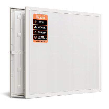 Bílé stropní LED svítidlo 32 W, 3520 lm, 4000 K, 40 × 40 cm