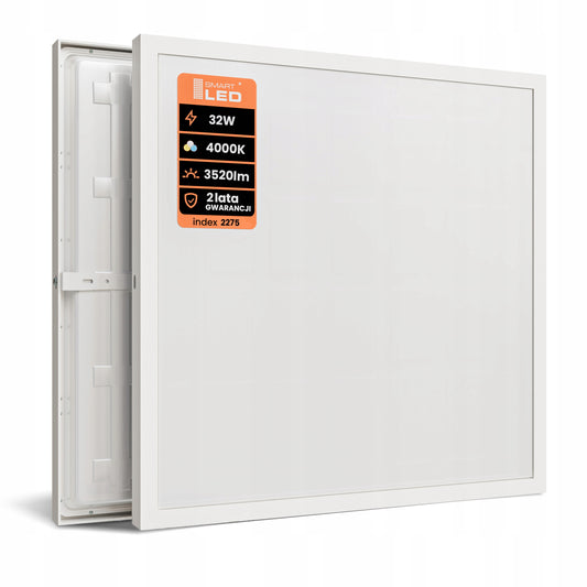 Bílé stropní LED svítidlo 32 W, 3520 lm, 4000 K, 40 × 40 cm