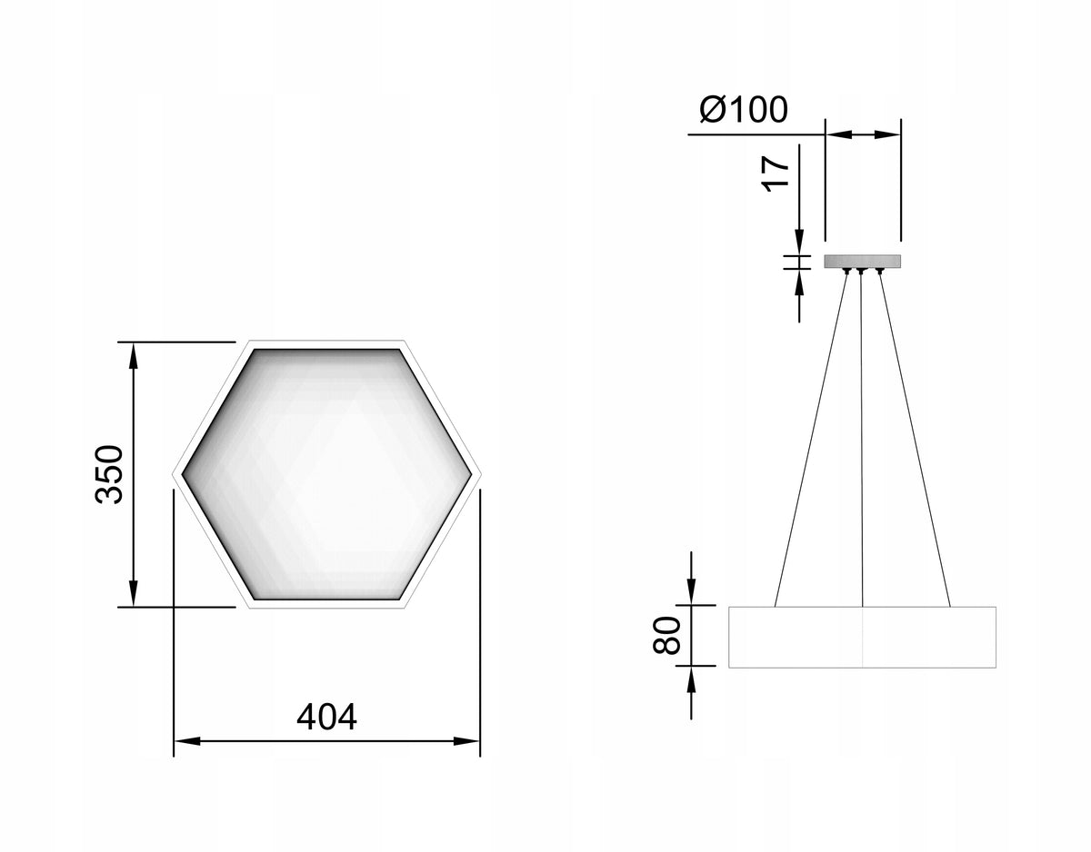 Kancelářské závěsné LED svítidlo 40 cm