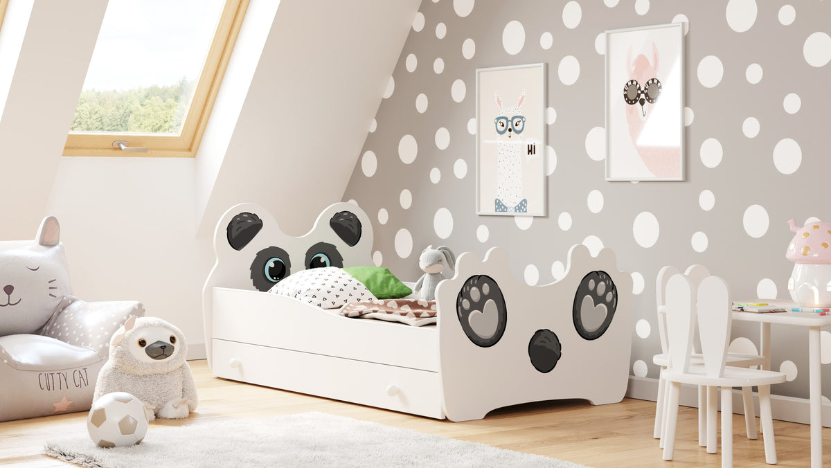 Dětská postel PANDA 160 × 80 cm s úložným šuplíkem