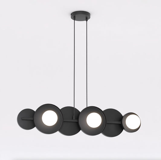 Závěsné svítidlo MODEL 6 – černé, bílé sklo