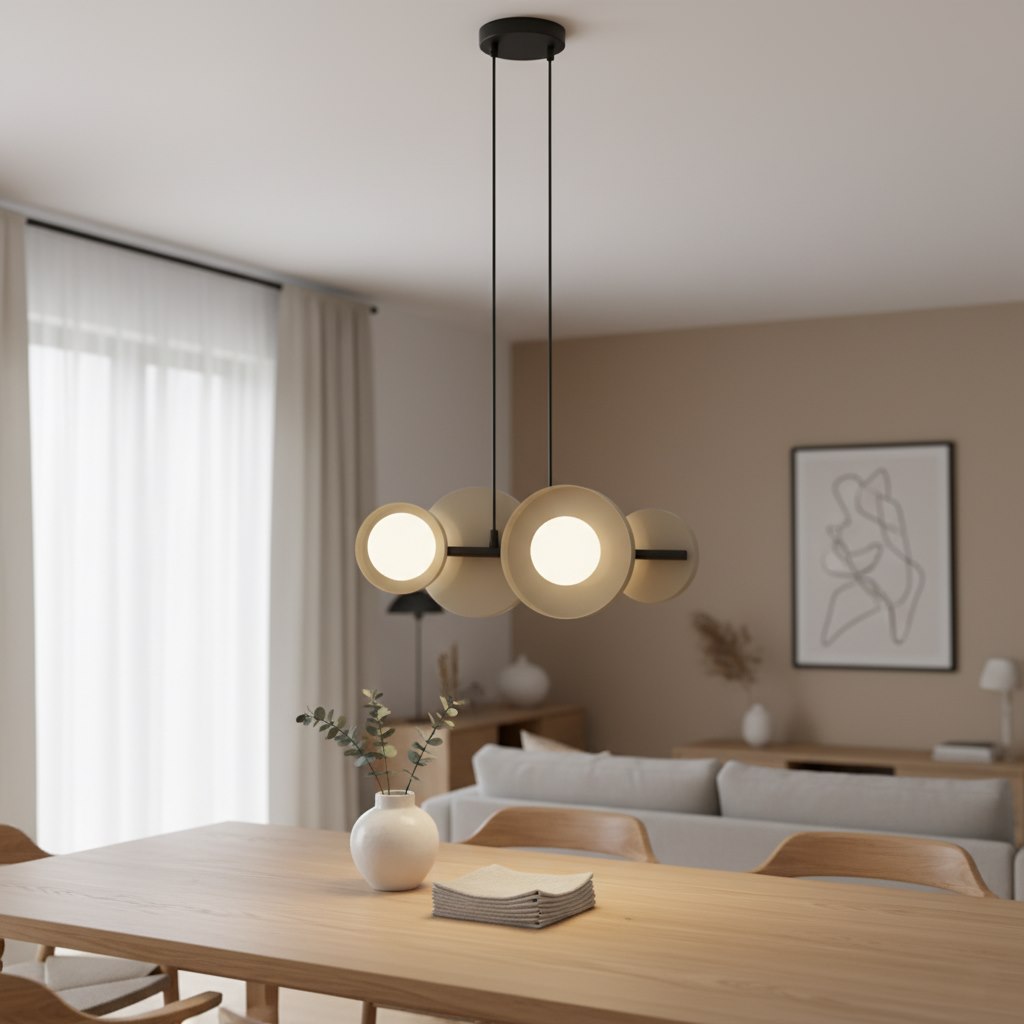 Závěsné svítidlo MODEL 4 – černé / moka, bílé sklo