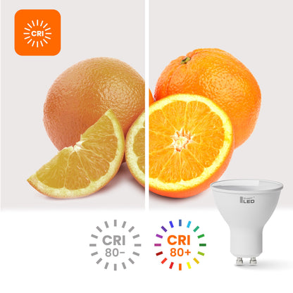 Bílá LED žárovka GU10 230 V, 7 W, 600 lm, 6000 K – studená bílá