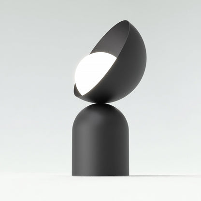 Stolní lampa BOTO LN1 – černá, bílé sklo