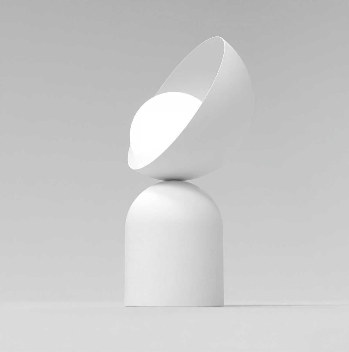 Stolní lampa BOTO LN1 – bílá, bílé sklo
