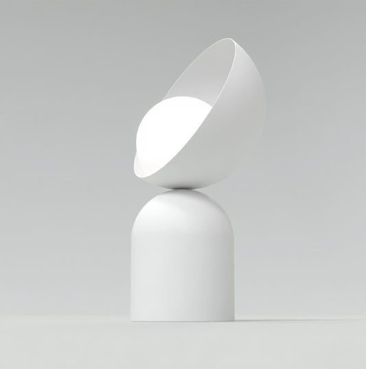 Stolní lampa BOTO LN1 – bílá, bílé sklo