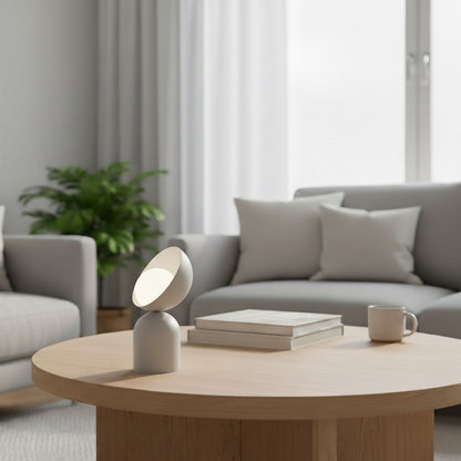Stolní lampa BOTO LN1 – bílá, bílé sklo