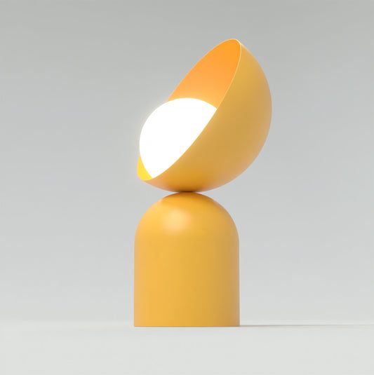 Stolní lampa BOTO LN1 – oranžová, bílé sklo