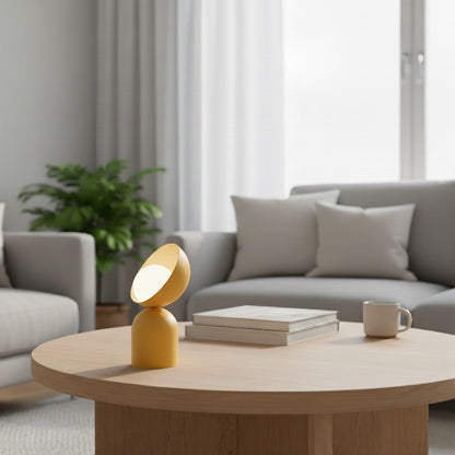 Stolní lampa BOTO LN1 – oranžová, bílé sklo