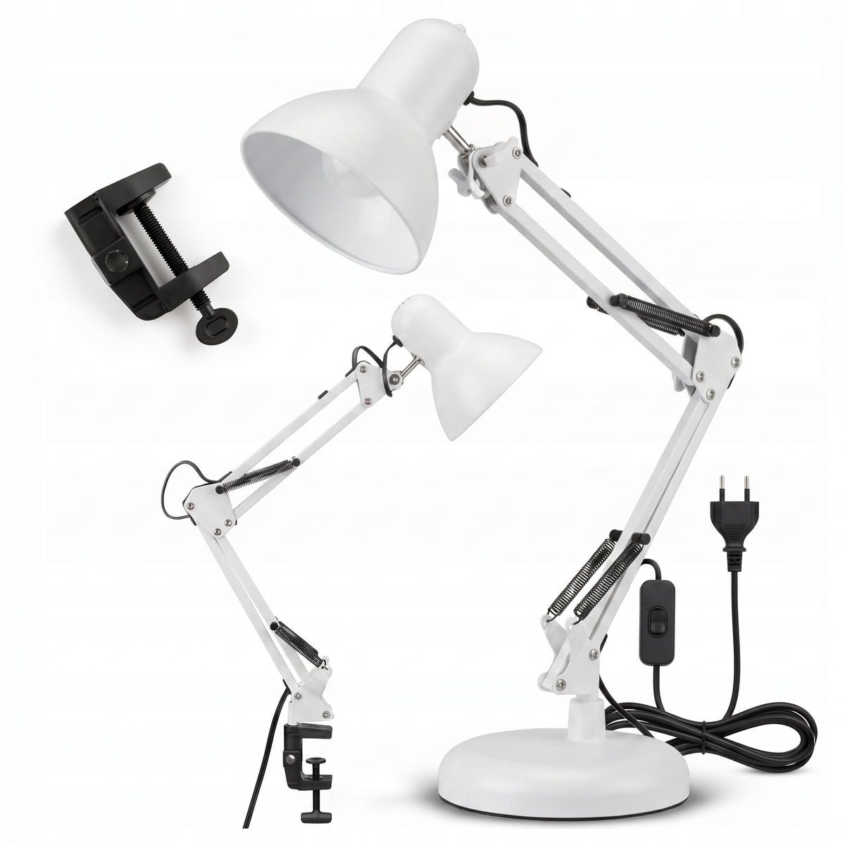 Stolní lampa E27 230 V, nastavitelná, s klipsem