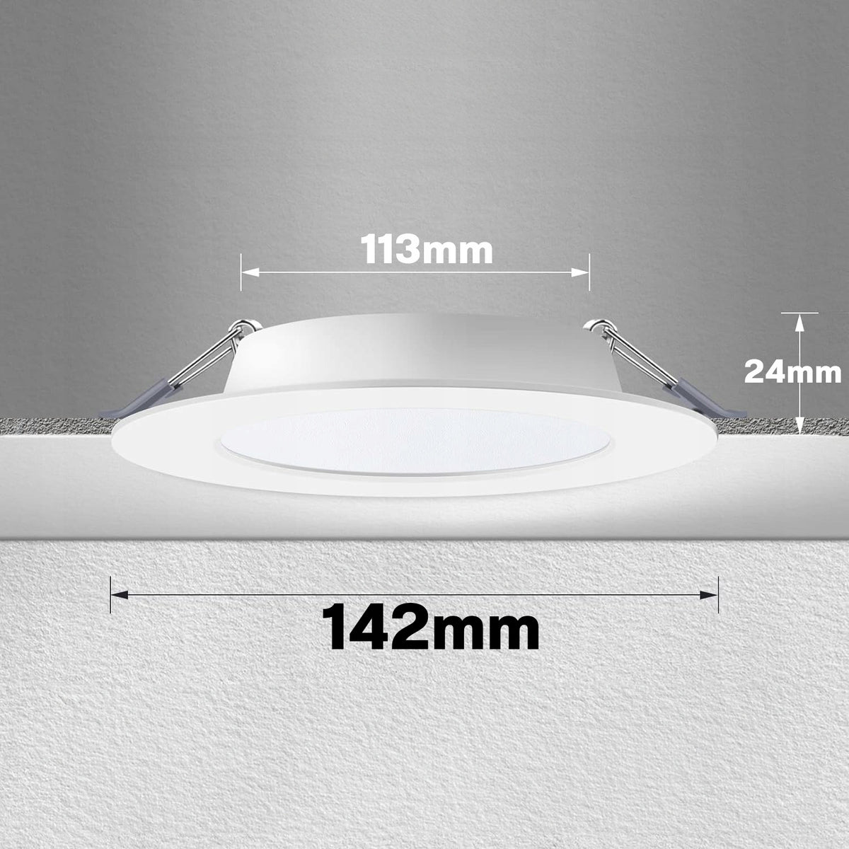 Bílý zápustný LED panel 12 W