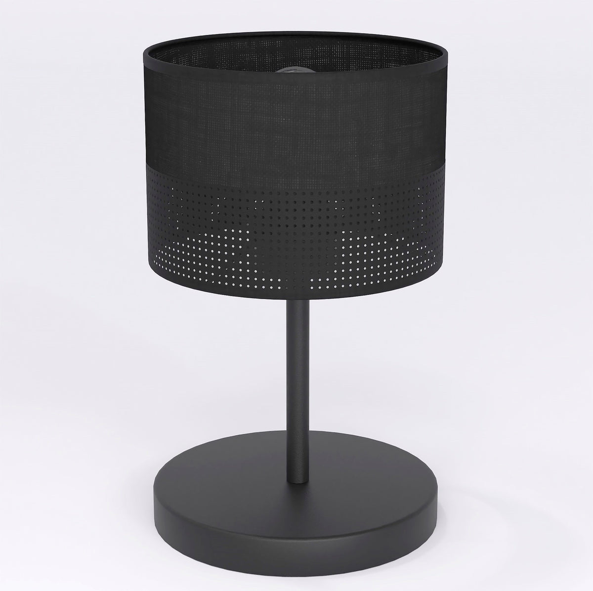 Stolní lampa KARBON LN1 – černá, černé textilní stínidlo