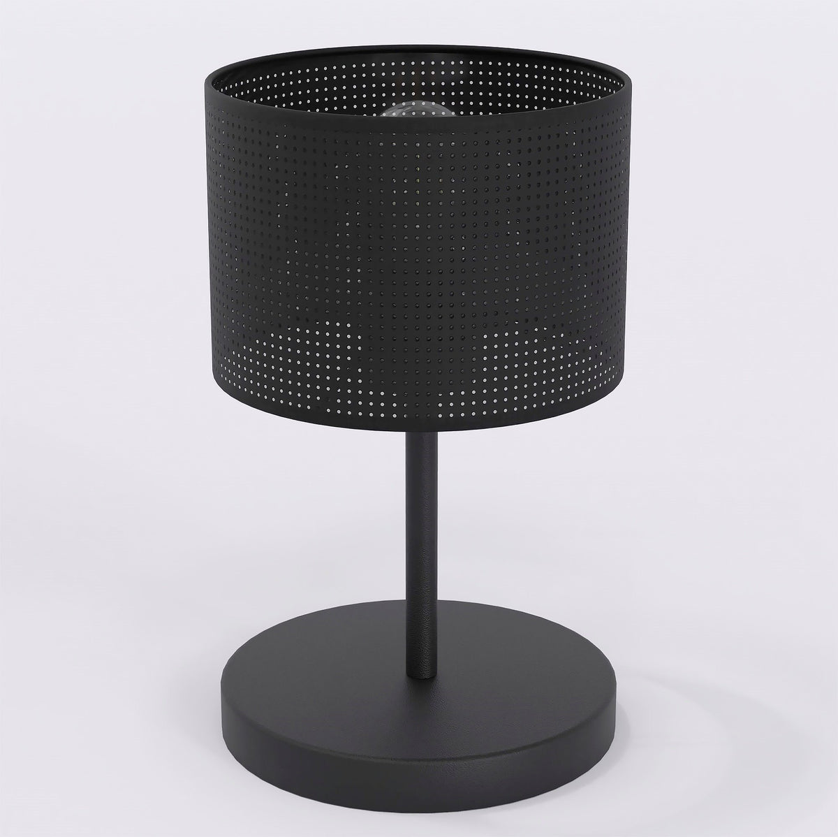 Stolní lampa LUX LN1 – černá, černé textilní stínidlo