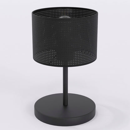 Stolní lampa LUX LN1 – černá, černé textilní stínidlo