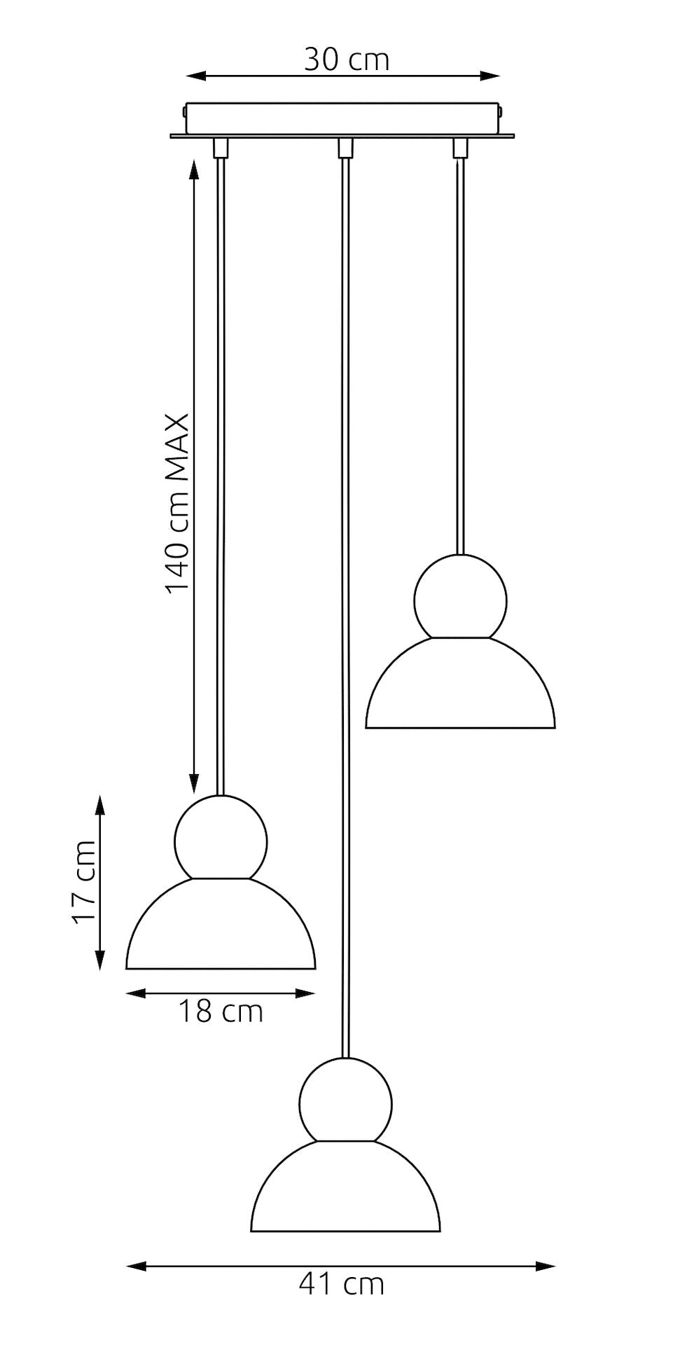 Závěsné svítidlo KAKI 3 PREM – bílé