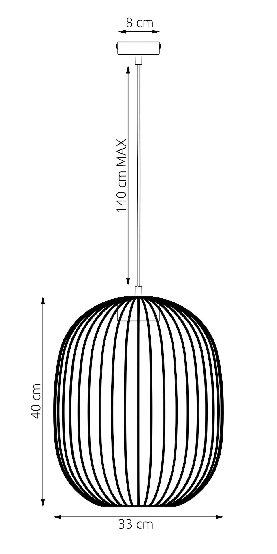 Závěsné svítidlo MANTRA 1 – černé