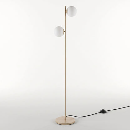 Béžová stojací lampa G9