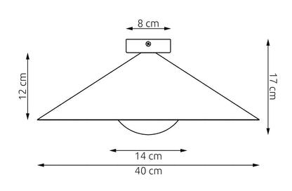 Stropní svítidlo MONO 1M – černé, opálové sklo