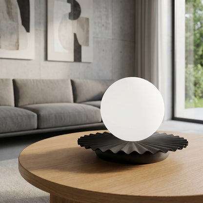 Stolní lampa UMBRA LN1 – černá, bílé sklo