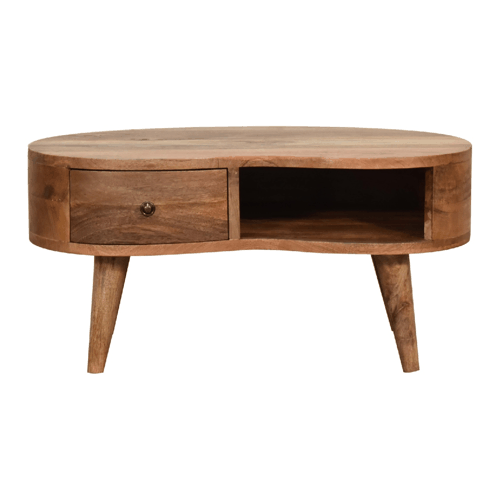Mini konferenční stolek v dubovém odstínu, 70 × 40 × 35 cm
