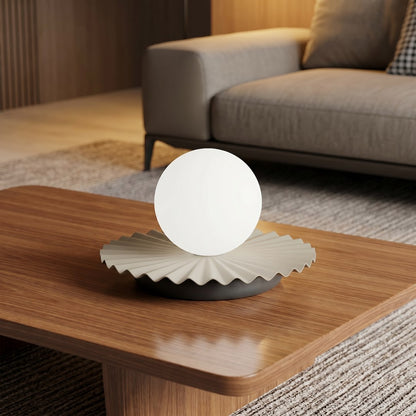 Stolní lampa UMBRA LN1 – moka / černá, bílé sklo