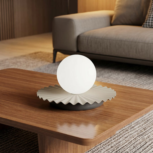 Stolní lampa UMBRA LN1 – moka / černá, bílé sklo