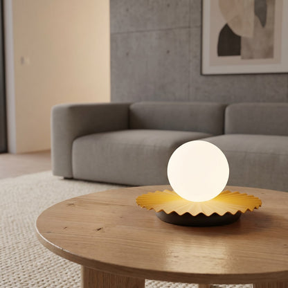 Stolní lampa UMBRA LN1 – oranžová / černá, bílé sklo