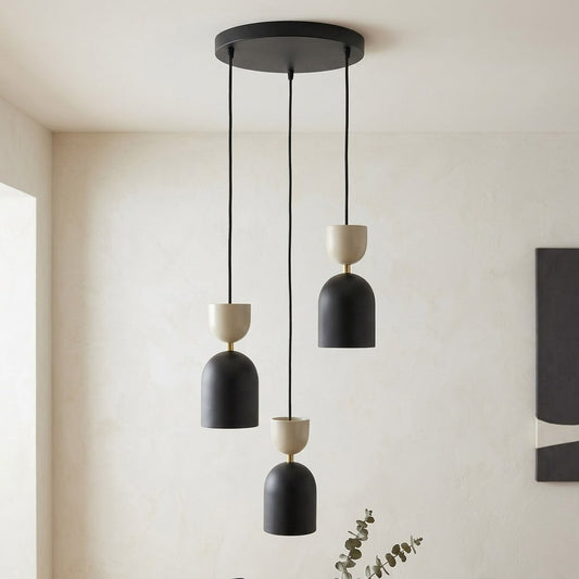 Závěsné svítidlo GAUDI 3 PREM – černé / moka