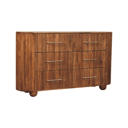 Komoda Ridgefront v dubovém odstínu, 135 × 35 × 79 cm