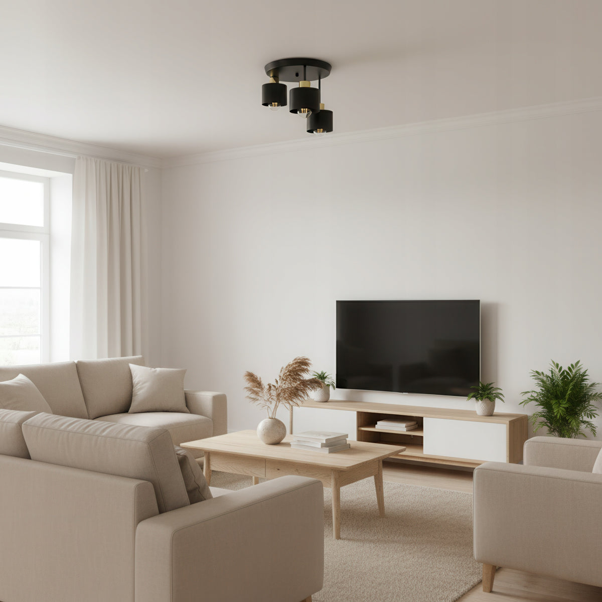 Černé závěsné svítidlo E27