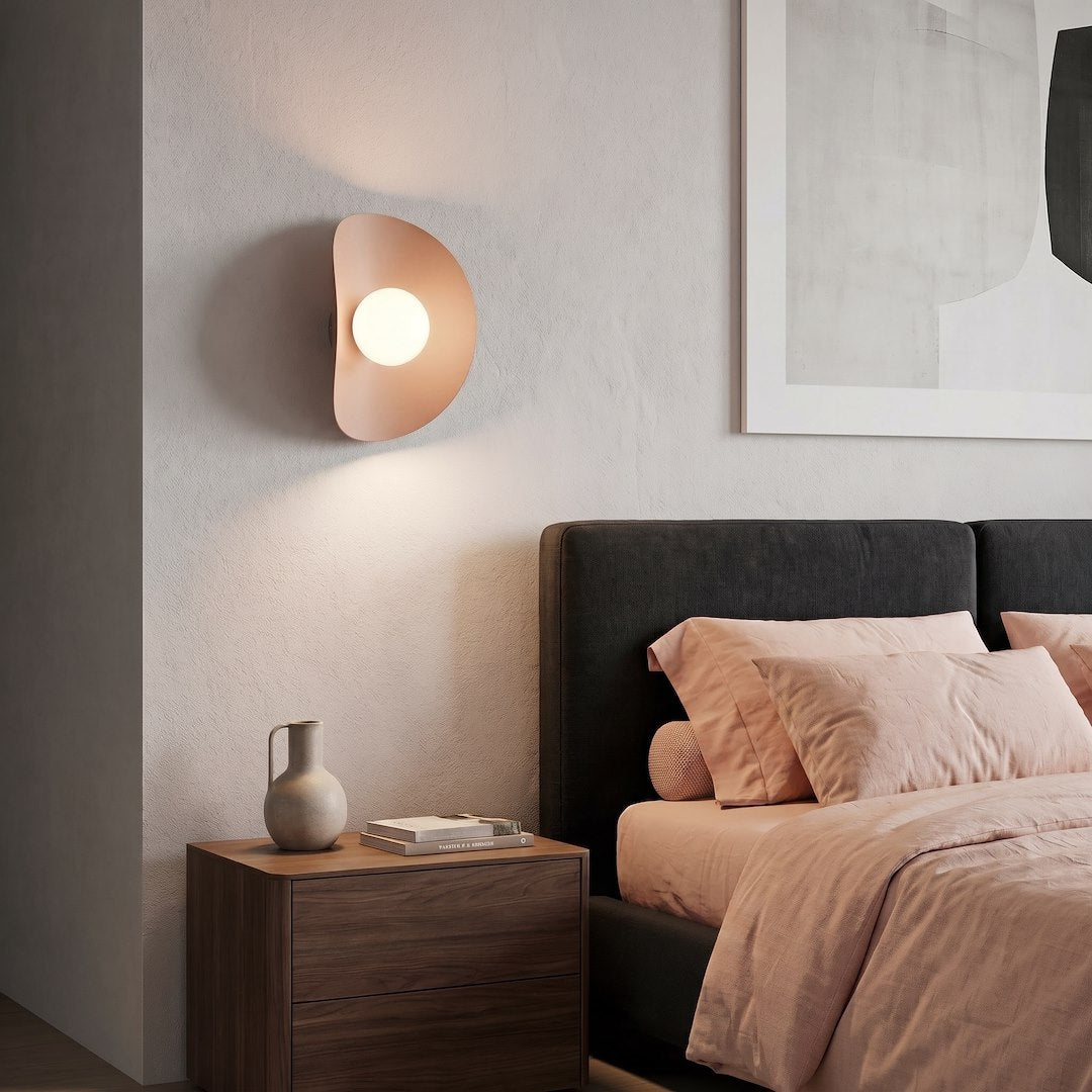 Nástěnné svítidlo FIERO XL – korálové, bílé sklo