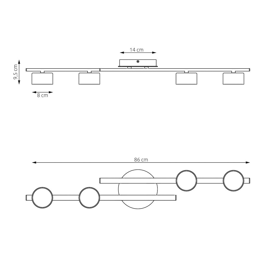 Stropní svítidlo FRAGMENT 4 – olivově zelené