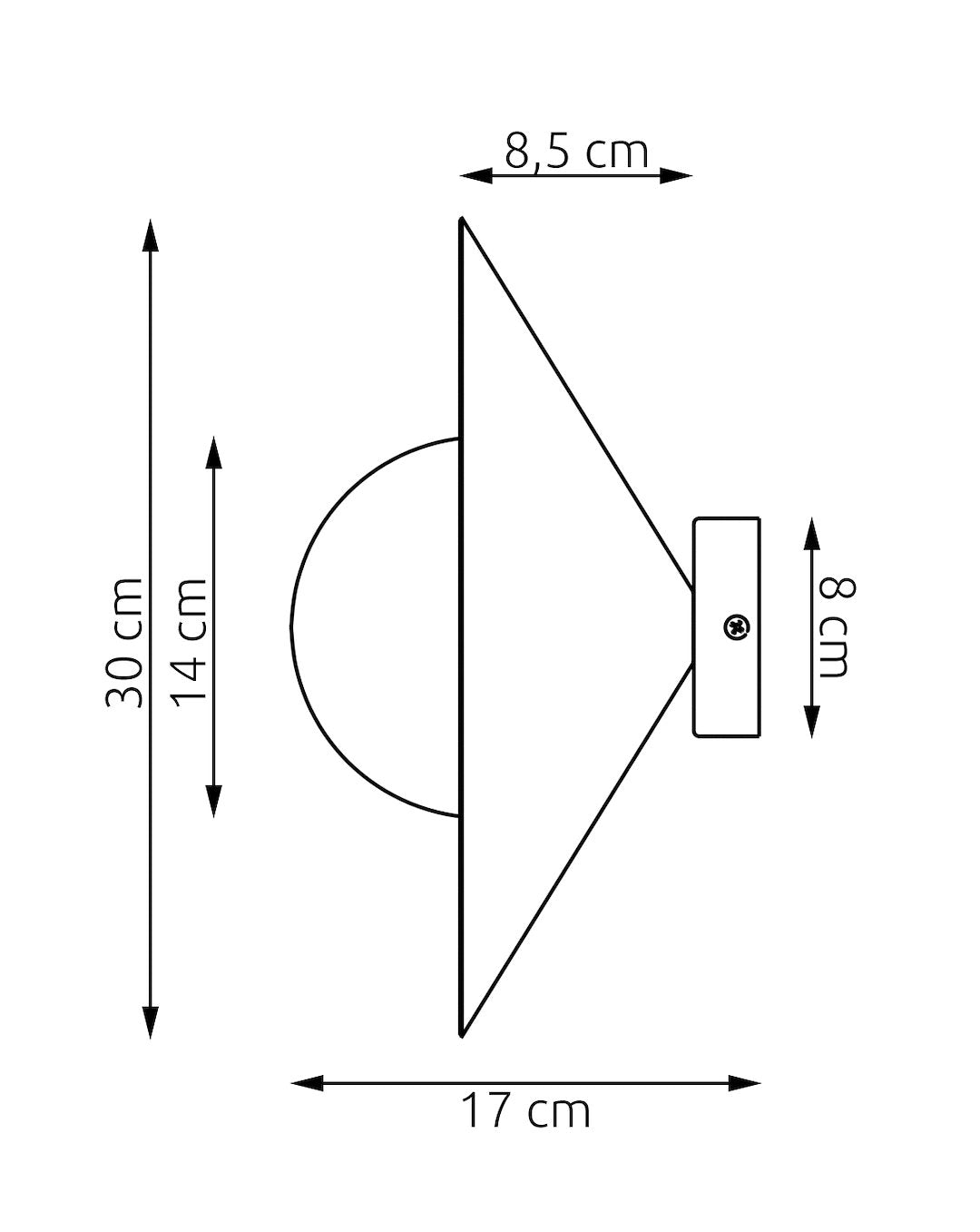 Nástěnné svítidlo MONO 1S – korálové, bílé sklo