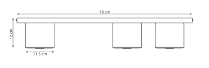 Stropní svítidlo NANO 3 – tlumeně modré