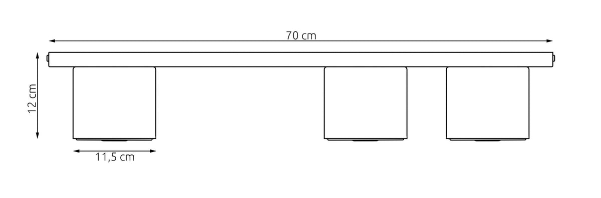 Stropní svítidlo NANO 3 – olivově zelené