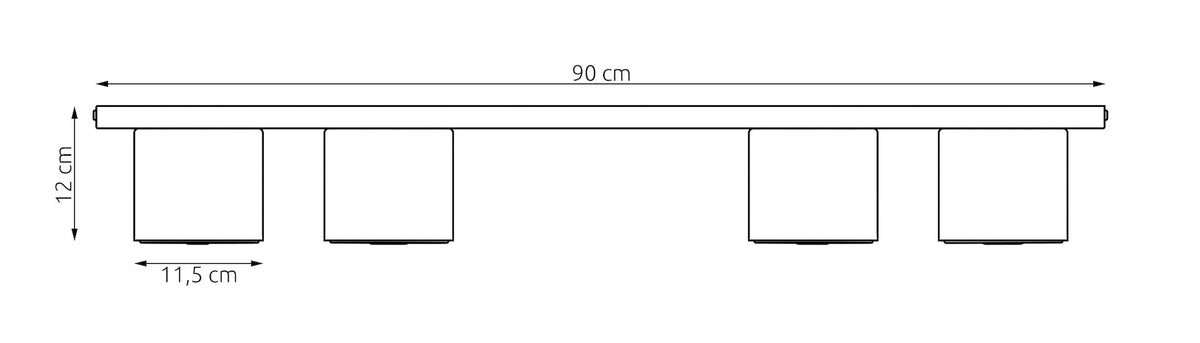 Stropní svítidlo NANO 4 – olivově zelené