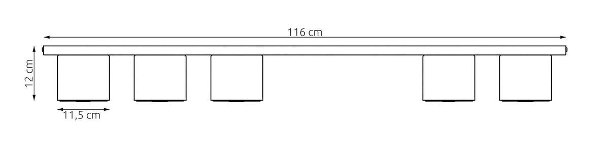 Stropní svítidlo NANO 5 – korálové