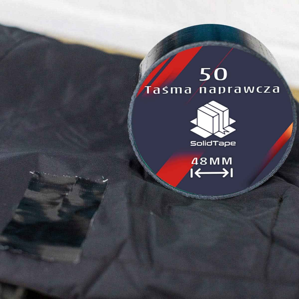 Černá opravná páska 48 mm