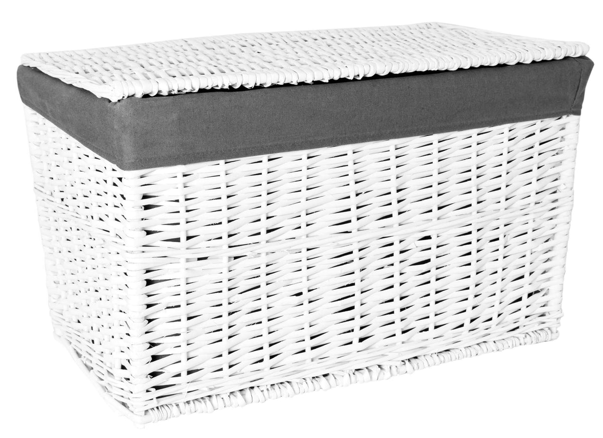 Truhla proutěný 65L 56x34x34 cm bílo-šedý