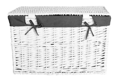 Truhla proutěný 65L 56x34x34 cm bílo-šedý