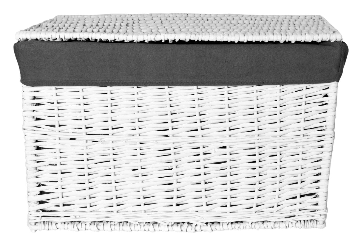 Truhla proutěný 65L 56x34x34 cm bílo-šedý