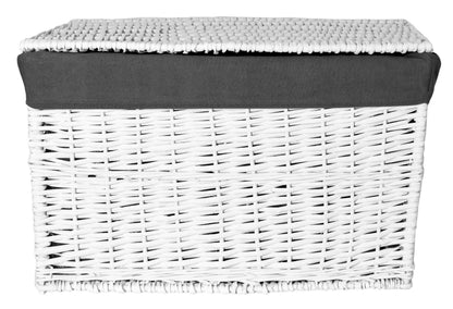 Truhla proutěný 65L 56x34x34 cm bílo-šedý
