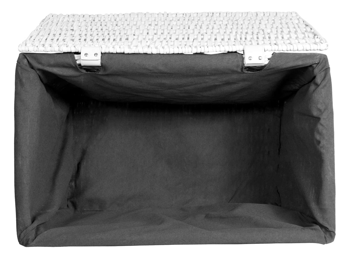 Truhla proutěný 65L 56x34x34 cm bílo-šedý