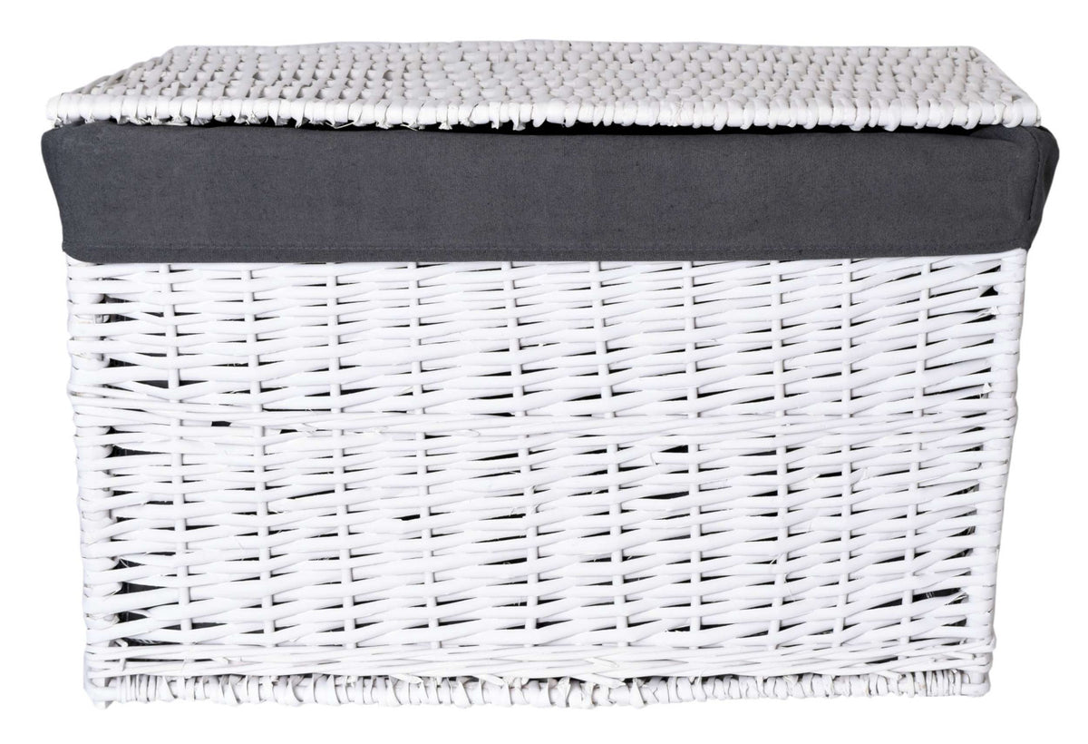 Truhla proutěný 76x46x46 cm - 160L - bílo-šedý
