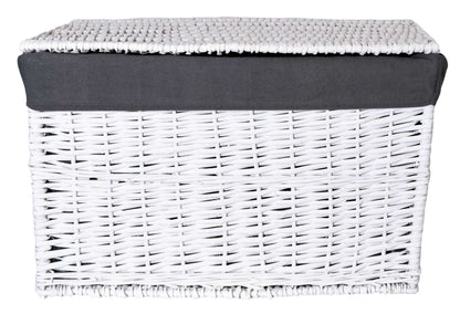 Truhla proutěný 76x46x46 cm - 160L - bílo-šedý