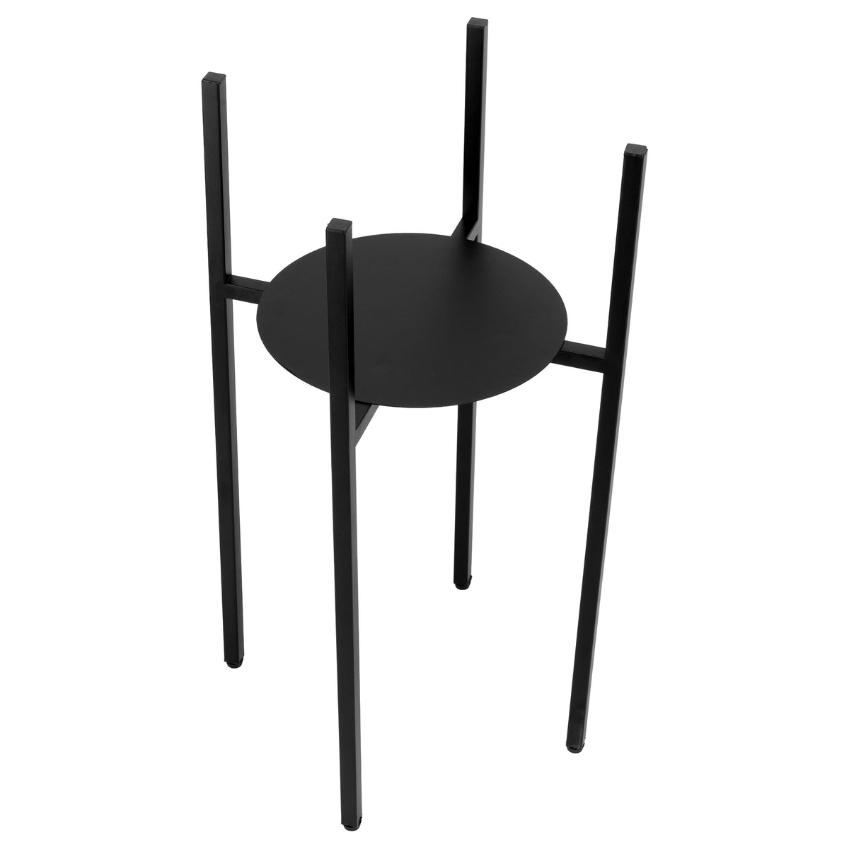 Stojan na květiny loftový Torre 60 cm černý