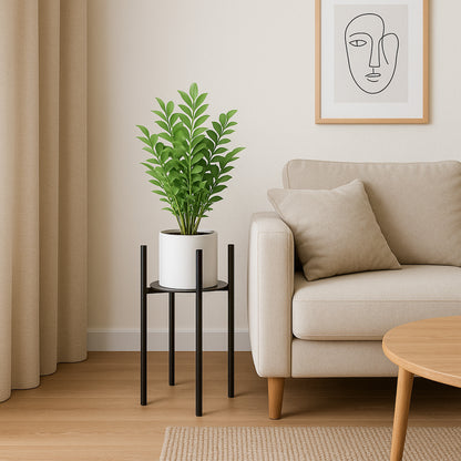 Stojan na květiny loftový Torre 60 cm černý