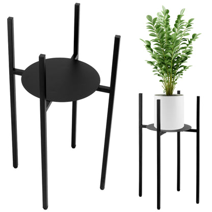 Stojan na květiny loftový Torre 60 cm černý