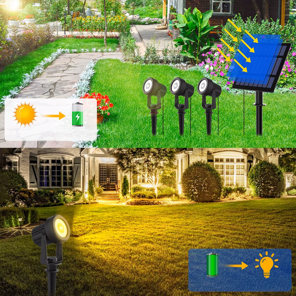 LED solární zápichové svítidlo